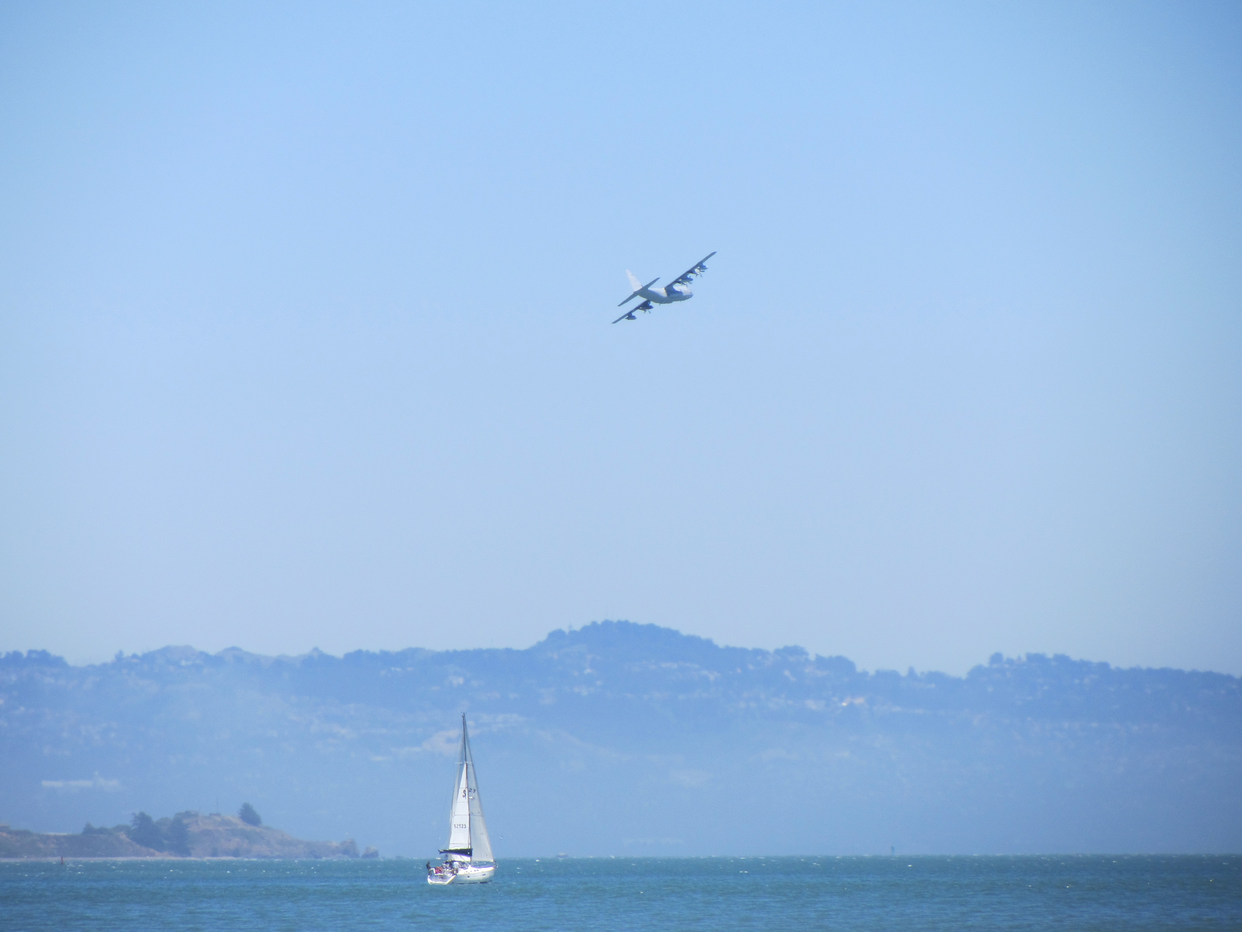 Low Flying Plane Over San Francisco Bay by Kelley Eling, Marin County Realtor